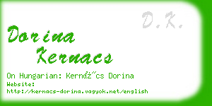 dorina kernacs business card